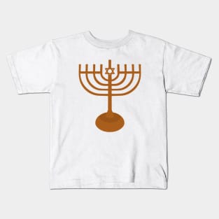 Jewish Holiday of Hanukkah Menorah Chanukiah Kids T-Shirt